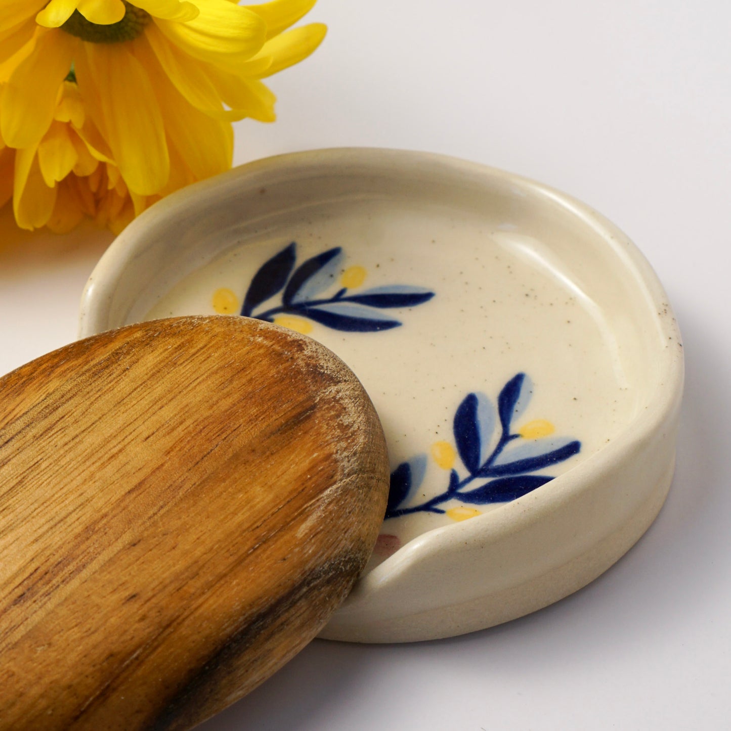 Repose-cuillère en céramique | Olivier