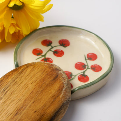 Repose-cuillère en céramique | Tomates